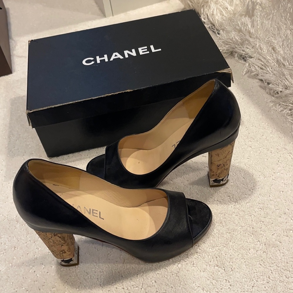 Chanel black heels